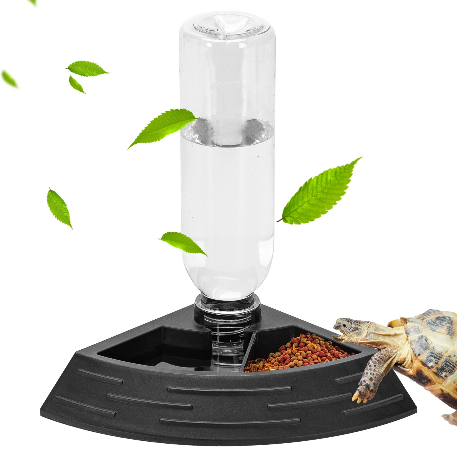 Nobleza - Alimentador Automático de Reptiles Cuenco de Agua y Comida para Reptiles Bandeja de Agua de Reptiles.