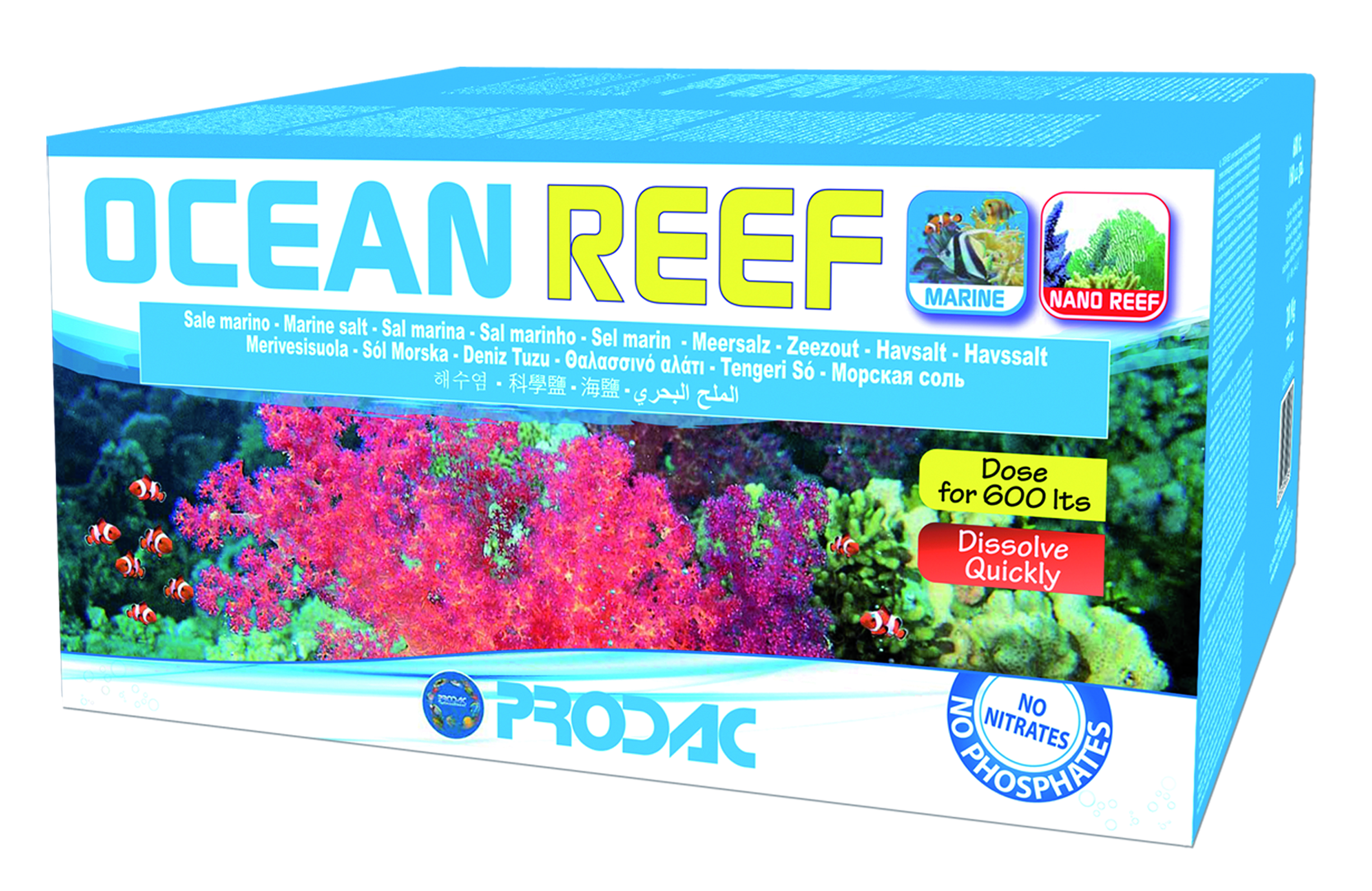 PRODAC SAL OCEAN REEF 4 KG PARA 120L