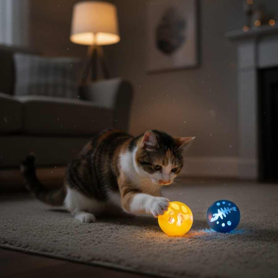 Tootoy! Pelotas Interactivas con Luces LED para gatos