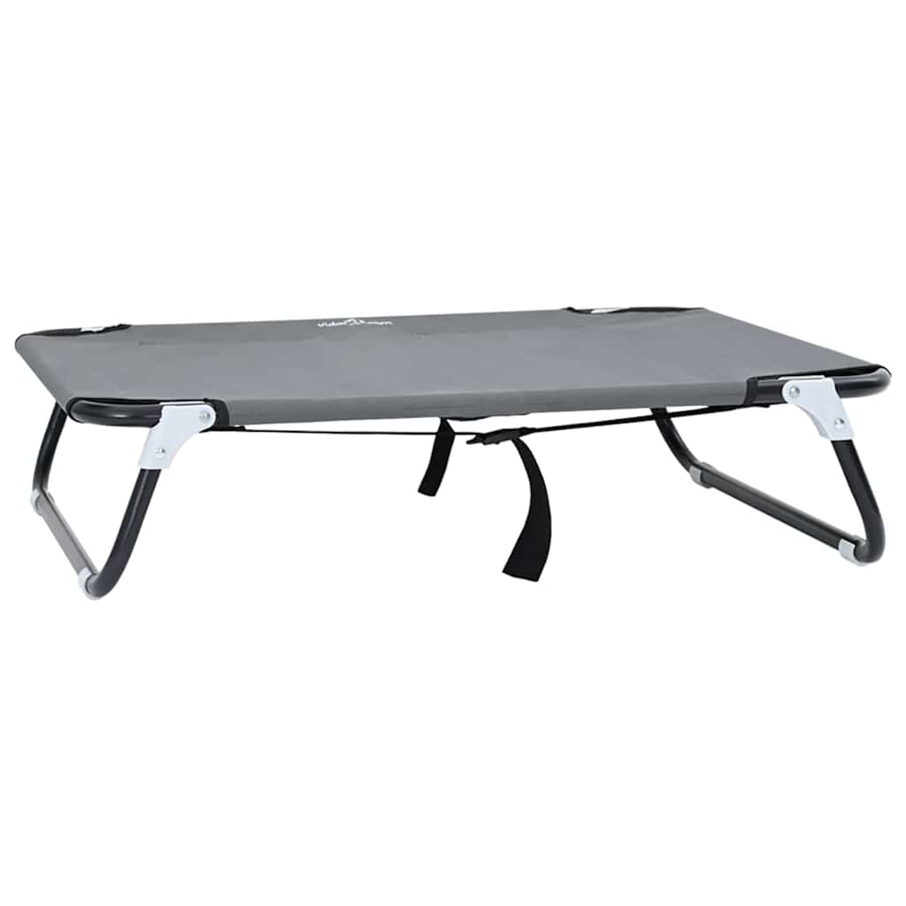 vidaXL Cama Elevada para Perros Sofá Silla Tela Oxford y Acero  Gris claro