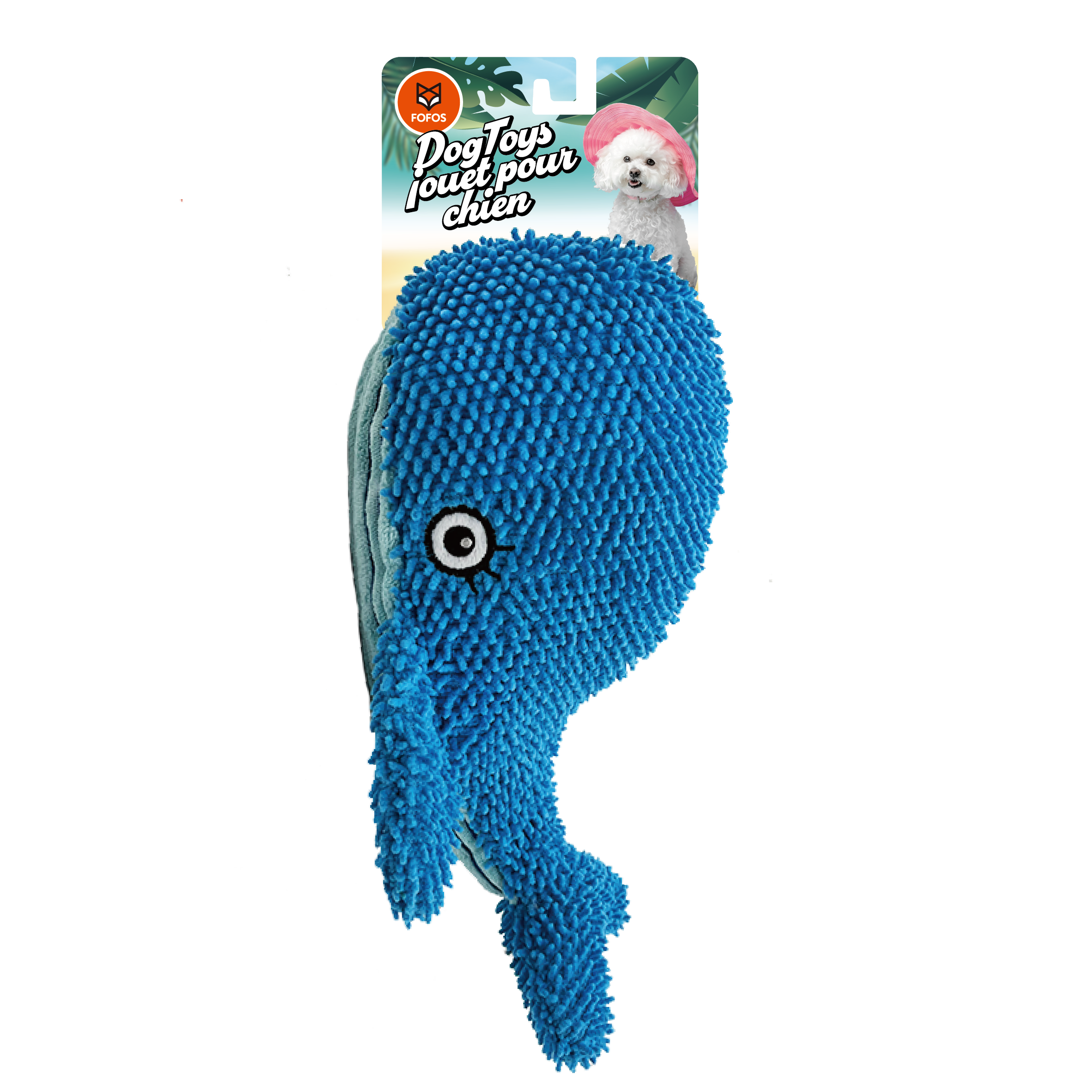 FOFOS | Peluche Ballena Resistente y Suave con Sonido – Para Perro