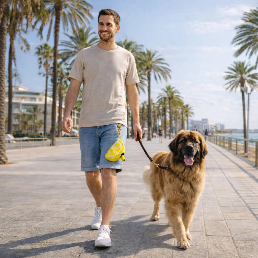 Summer Vibes Porta bolsas Limón para perros