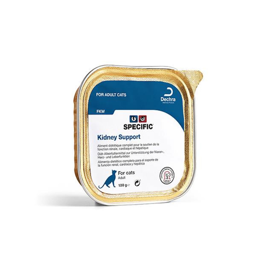 7 tarrinas x 100 g Specific FKW Kidney Support tarrina para gatos – Pack
