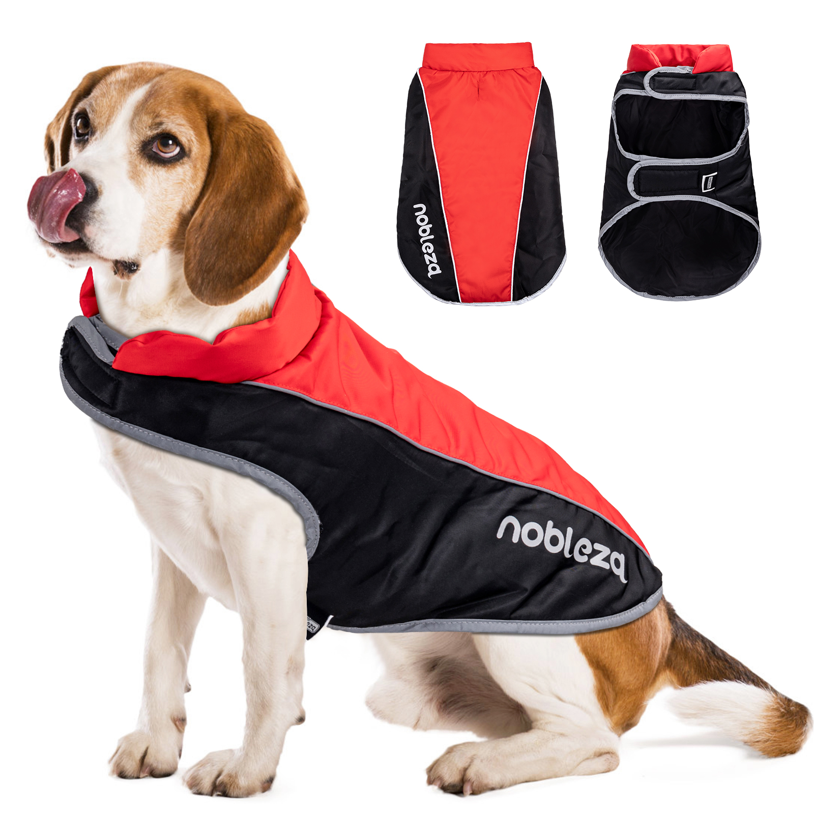 Nobleza Abrigo para Perro Impermeable, Chaquetas Abrigada de Invierno para Perros Mediano Grande, Ropa Reflectante para Perros, Chaleco para Perros