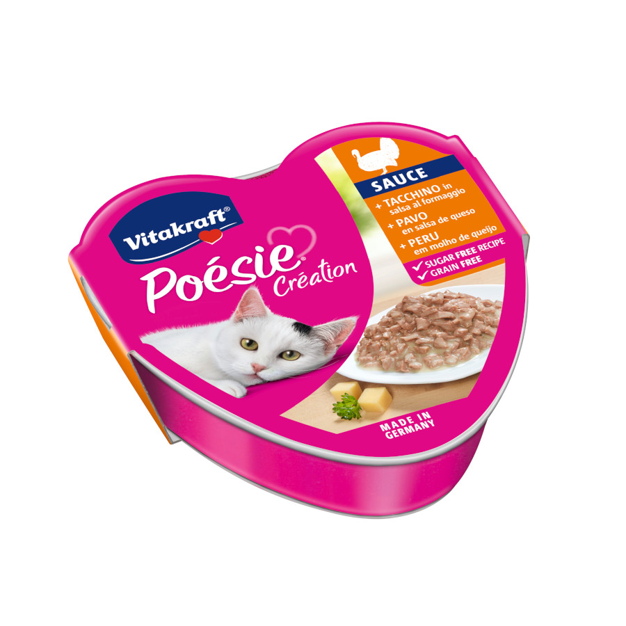 12 tarrinas x 85 g Vitakraft Poésie Pavo tarrina en salsa para gatos ¡Pack ahorro!