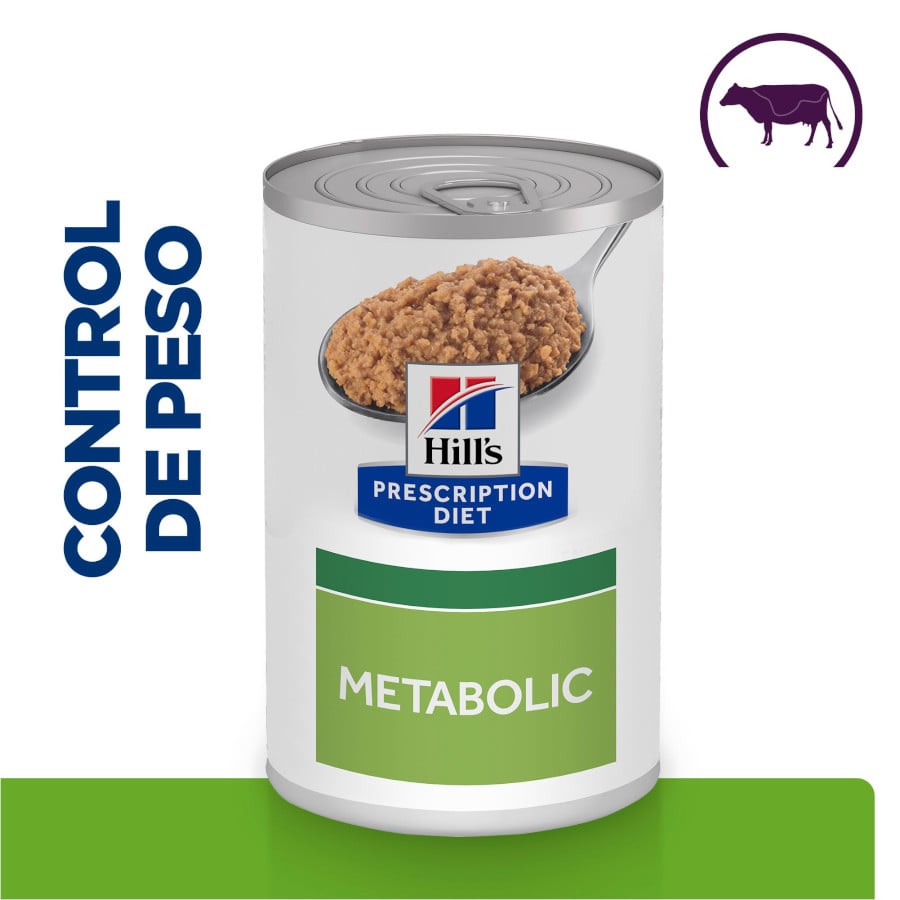 24 latas x 370 g Hill's Prescription Diet Metabolic Vacuno y Verduras lata para perros ¡Pack Ahorro!