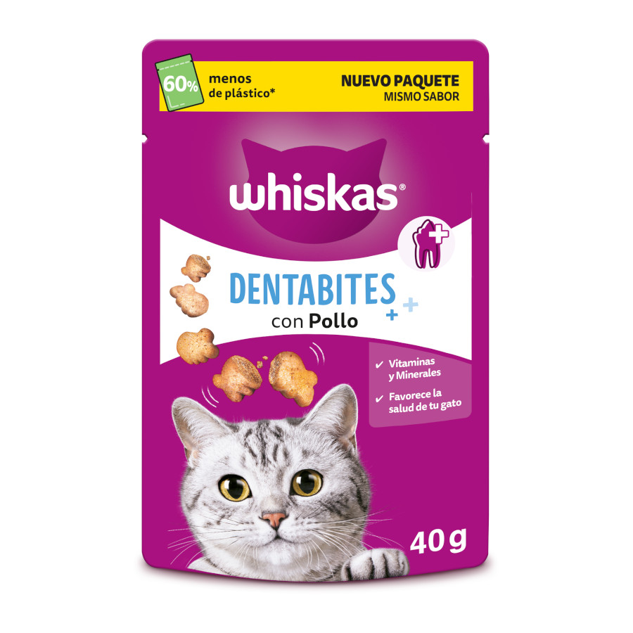 2 bolsitas x 40 g Whiskas Dentabites Snacks para Gatos ¡Pack ahorro!