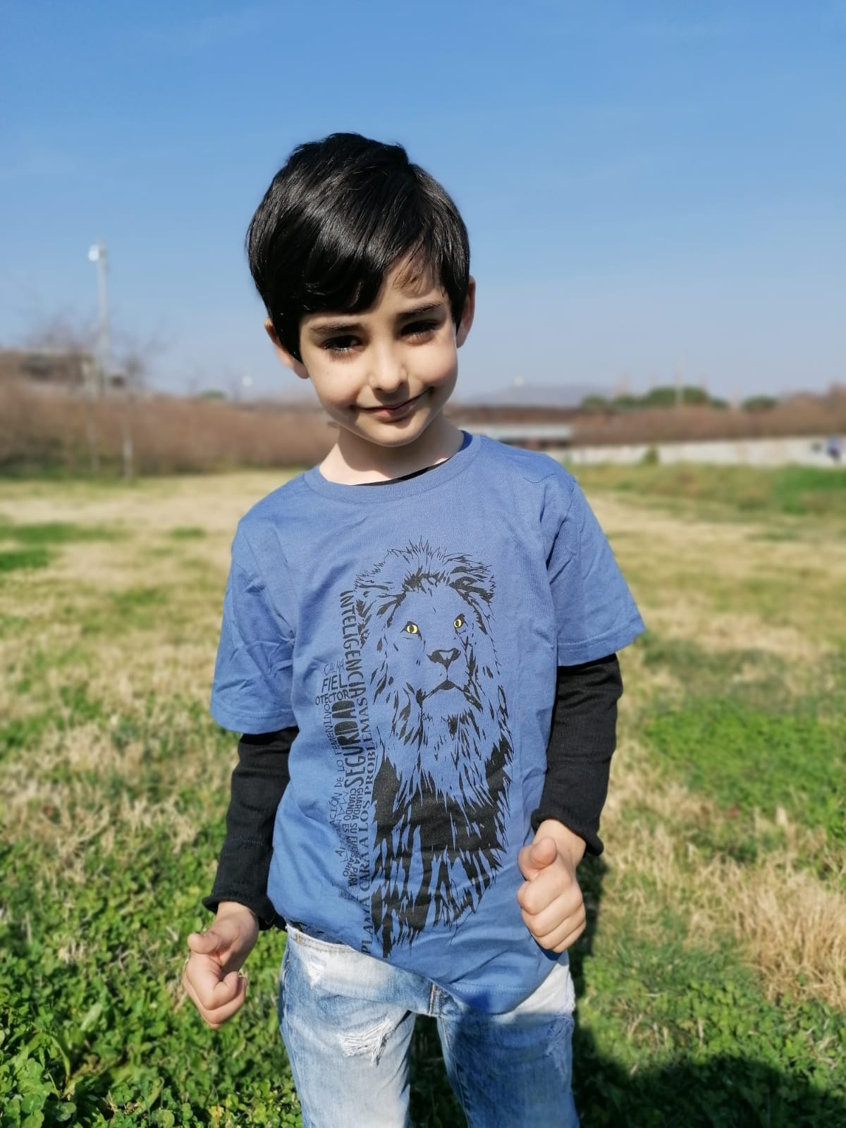 Camiseta niño/a león color Verde, , large image number null