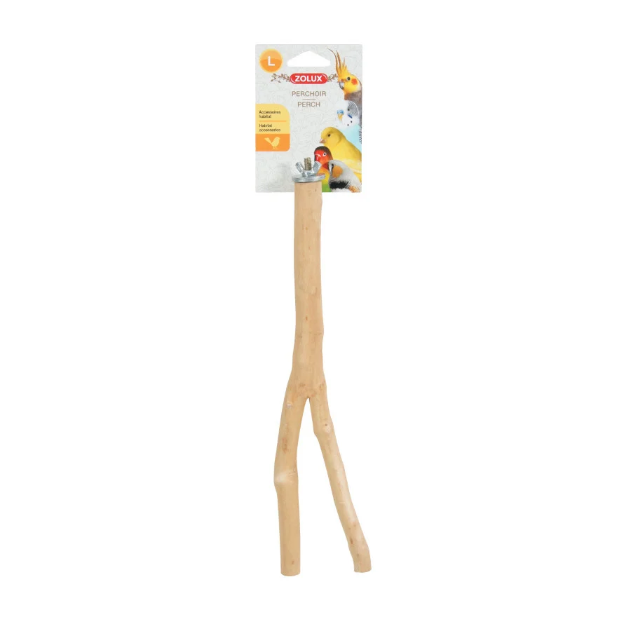 Zolux percha de rama natural para pájaros
