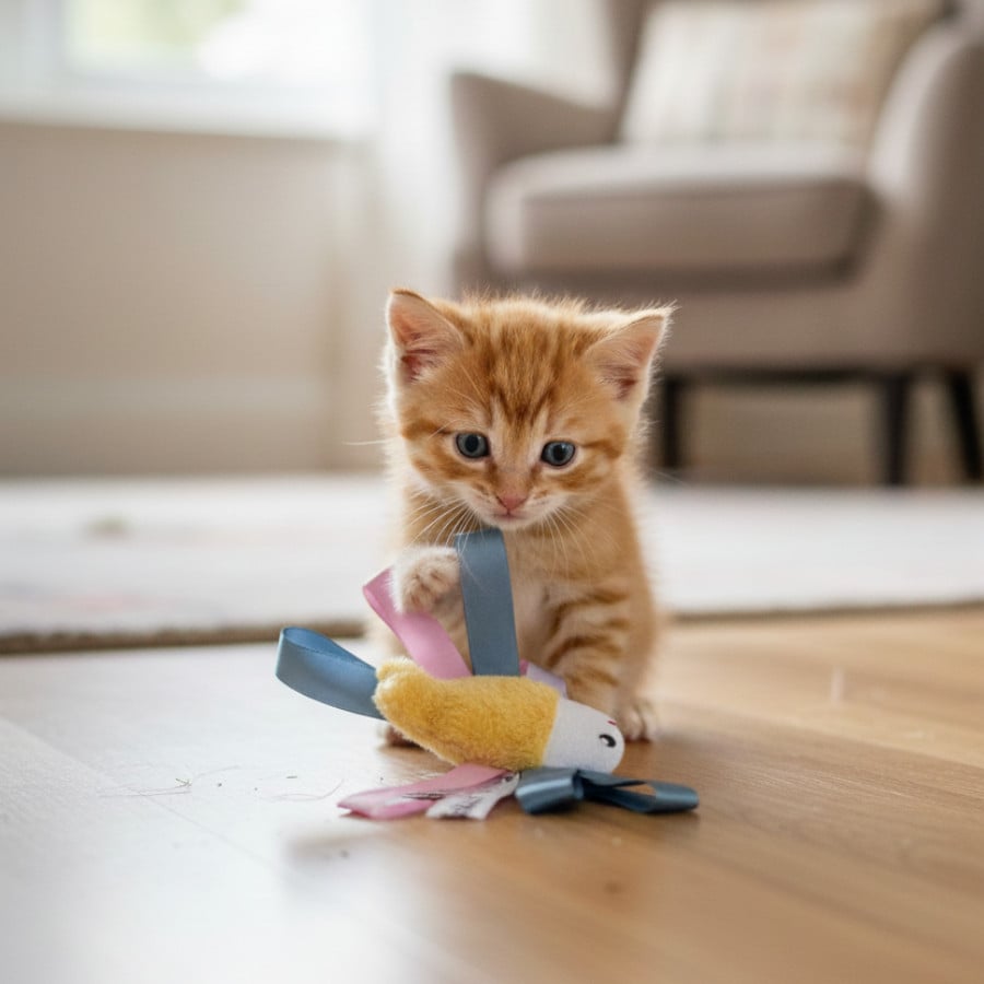 Tootoy! Peluche con Catnip Pez con Lazos para gatitos