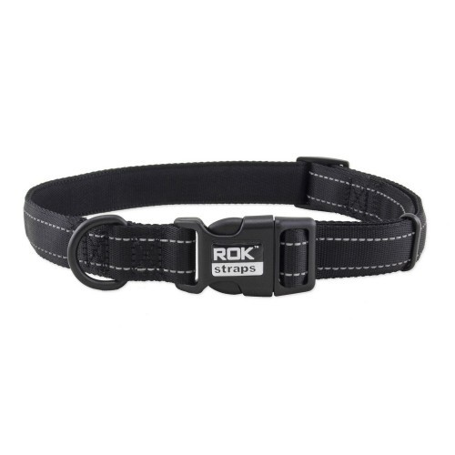 Collar de tira para perros color Negro/Reflectante, , large image number null