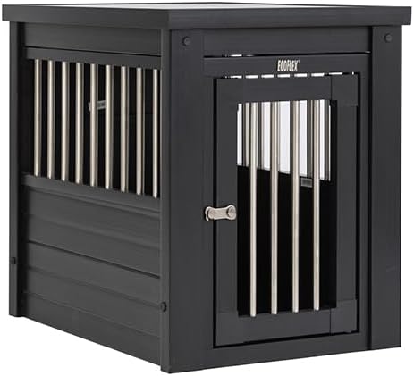Jaula para Perros Confort Modelo Arkansas - Perrera de Interior - Fabricado con ECOFLEX - Cuatro Colores y Tres tamaños a Elegir (Negro, S