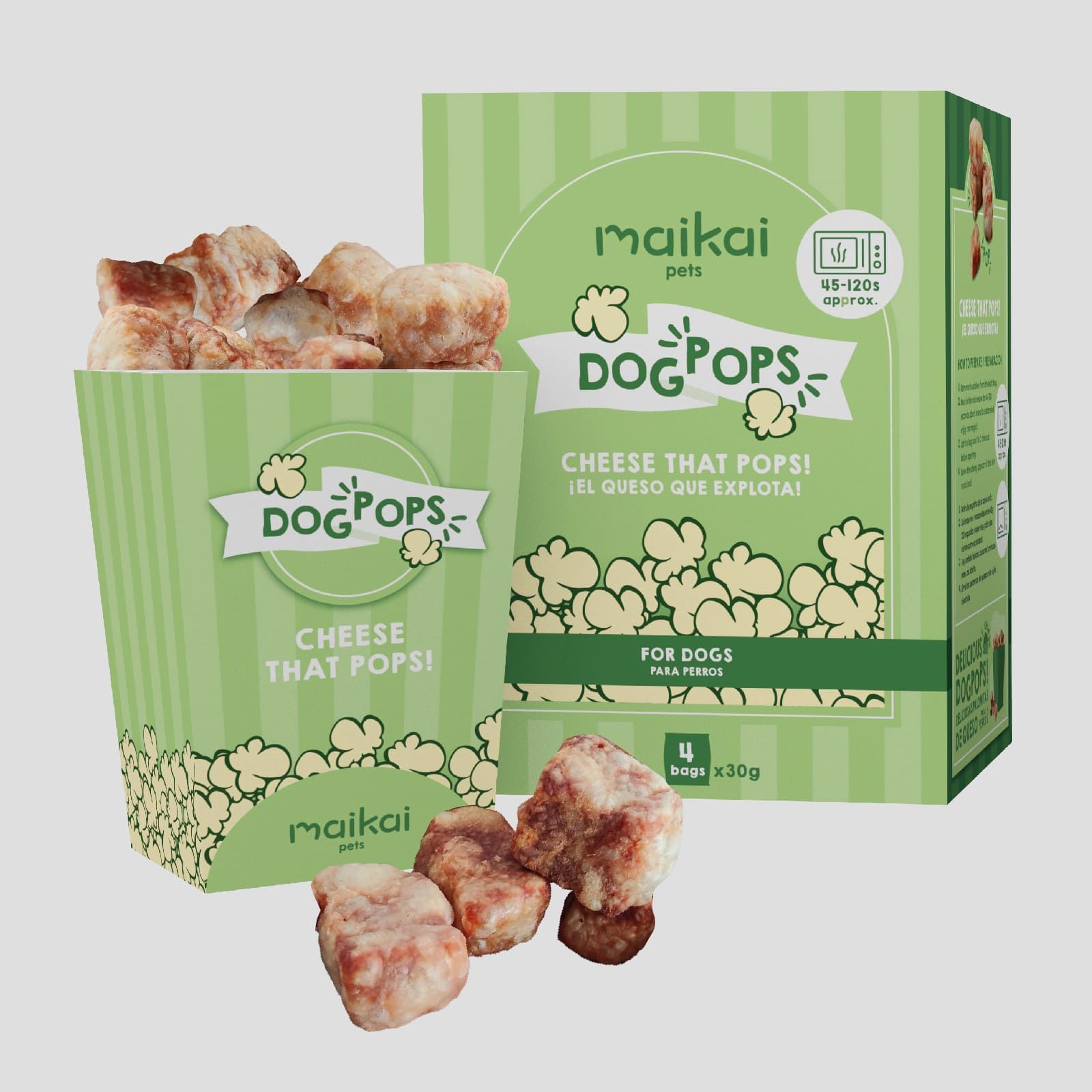 MAIKAI PETS Snacks Palomitas de queso perros