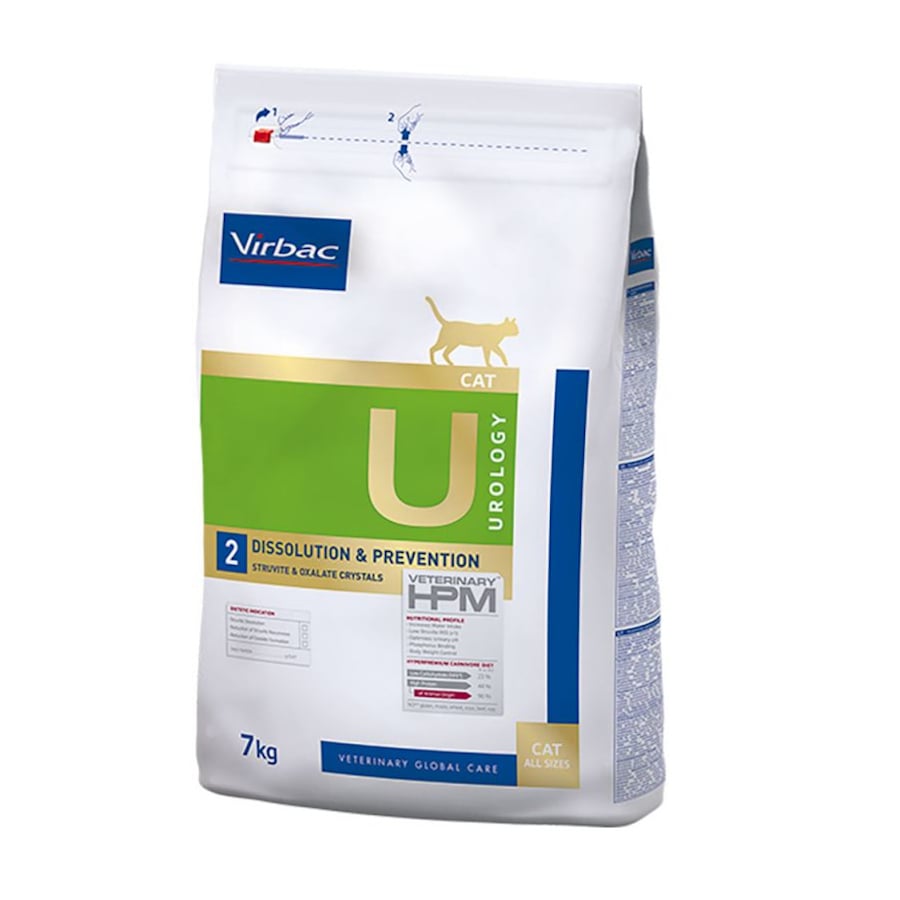 3 kg Virbac Urology U2 Dissolution Prevention HPM Pienso para gatos