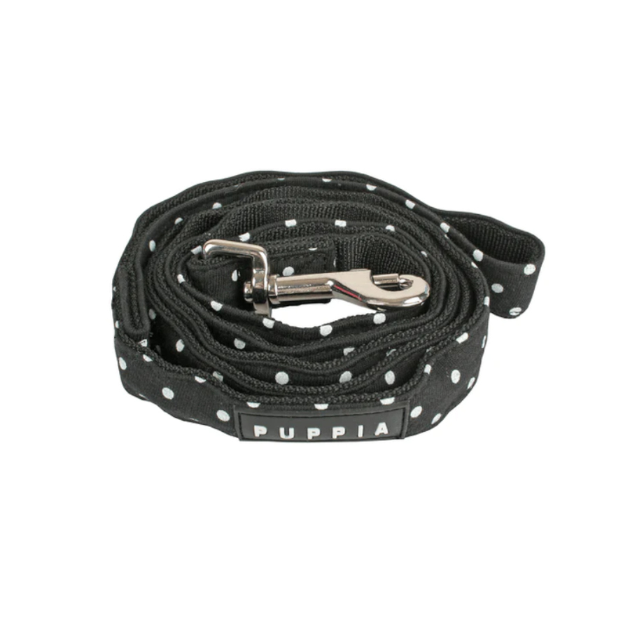 Puppia Correa Negra para perros Dotty