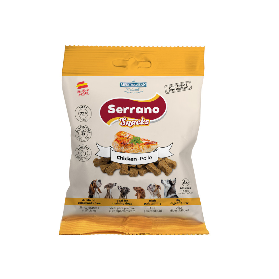 85 g Mediterranean Natural Serrano Galletas Pollo para perros