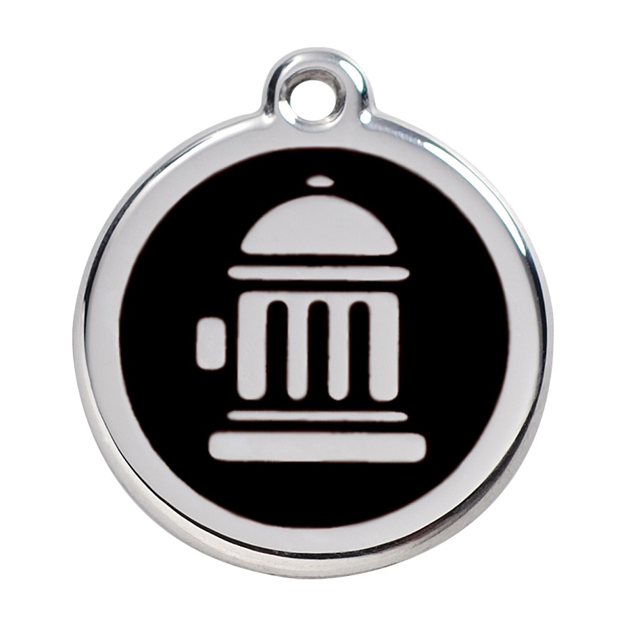 Placa identificativa Acero Inoxidable Esmalte Boca de incendio Negro para perros
