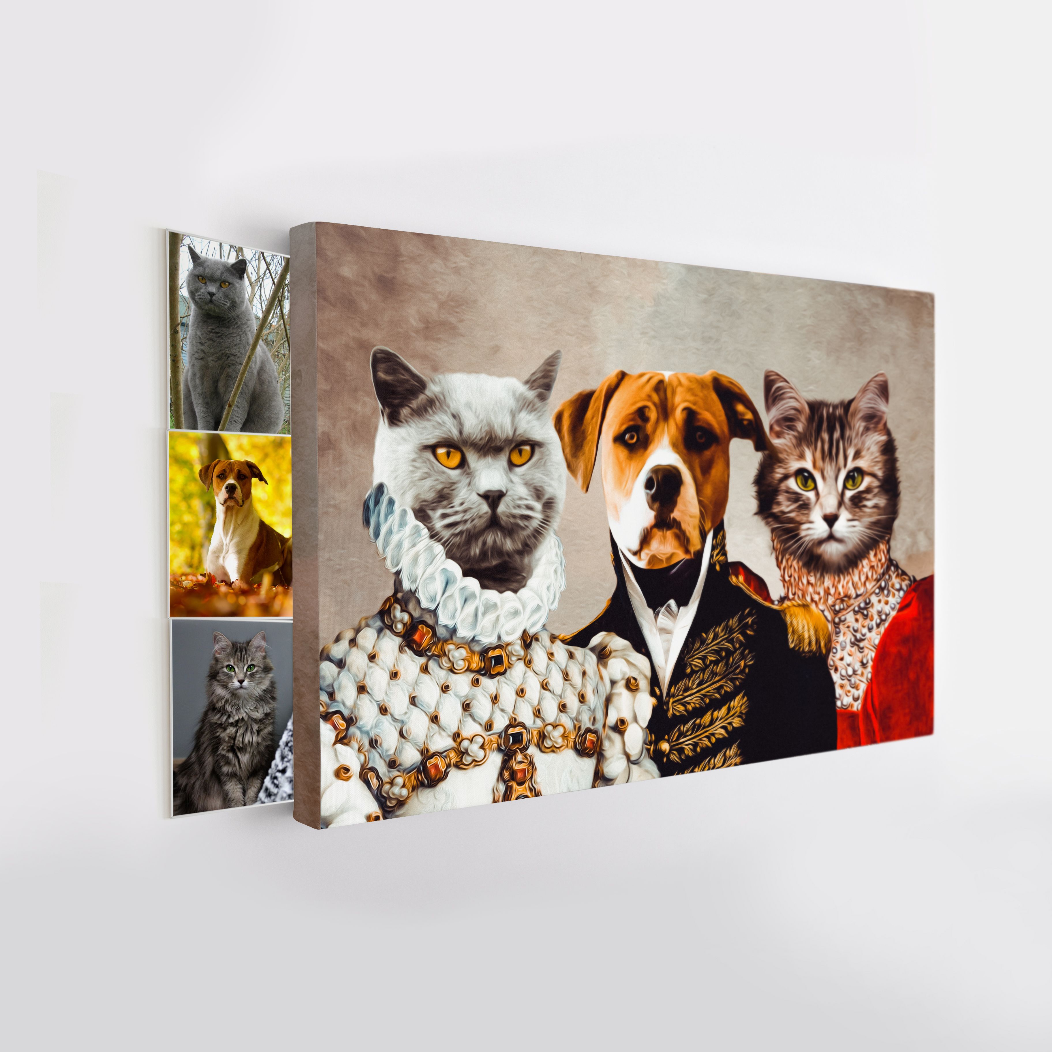 Pet Story Retrato Personalizado de Mascota Lienzo Realeza2