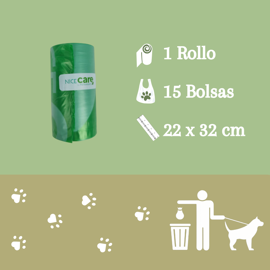Nice Care Basic Bolsitas Rollo para perros
