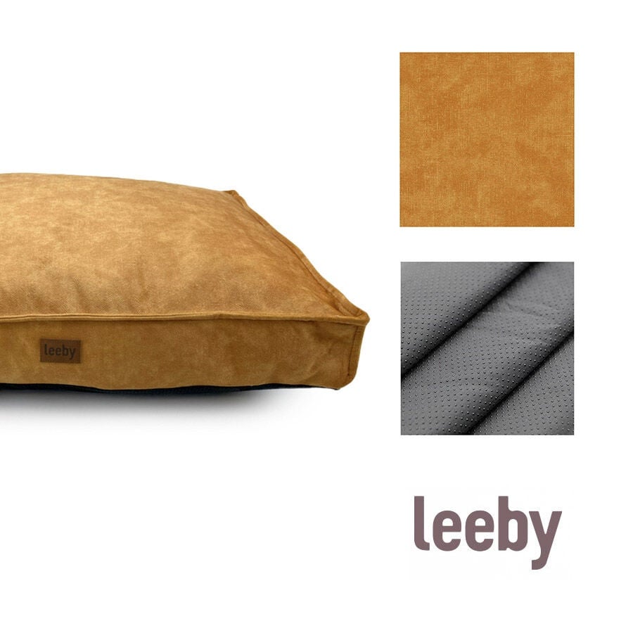 Leeby Colchoneta Impermeable y Desenfundable Dorada para perros