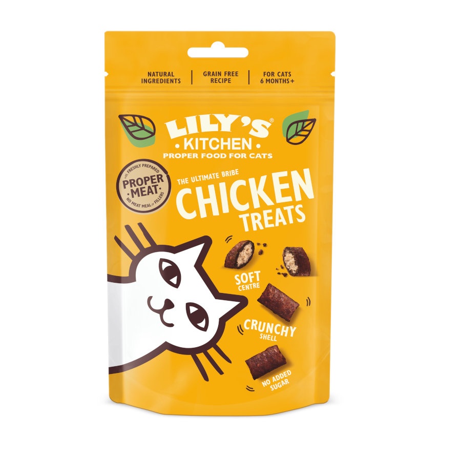 4 bolsitas x 60 g Lily’s Kitchen Bocaditos Pollo para gatos ¡Pack ahorro!