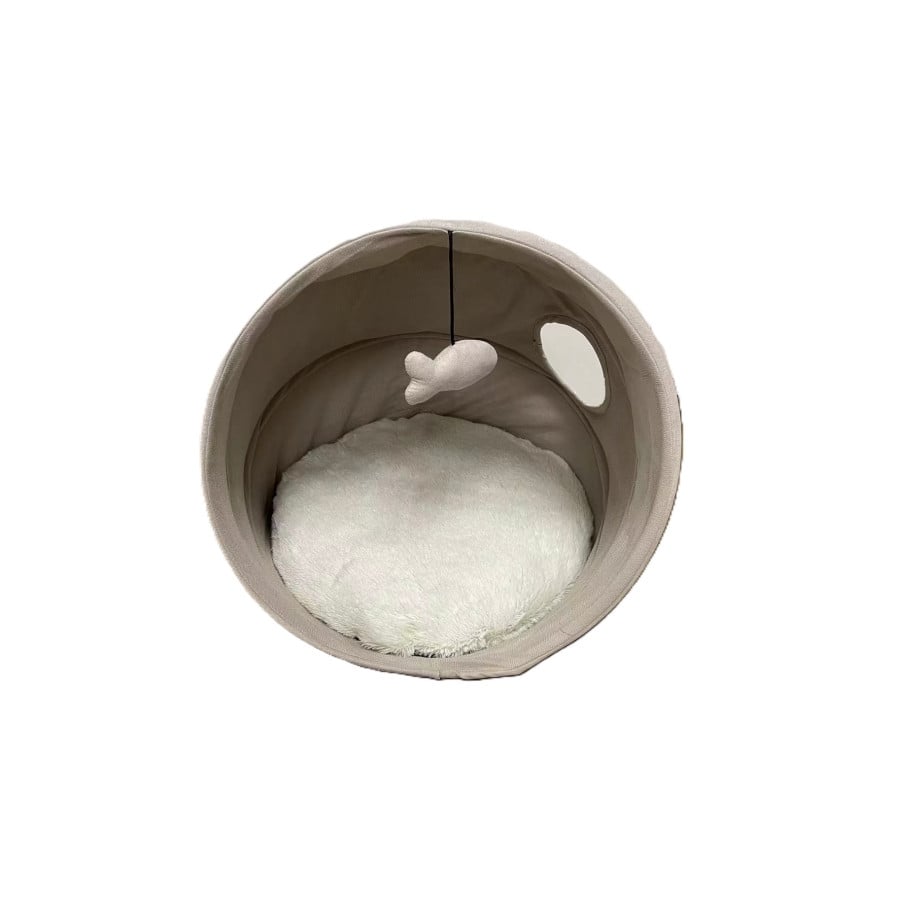 Leeby cama cueva beige para gatos