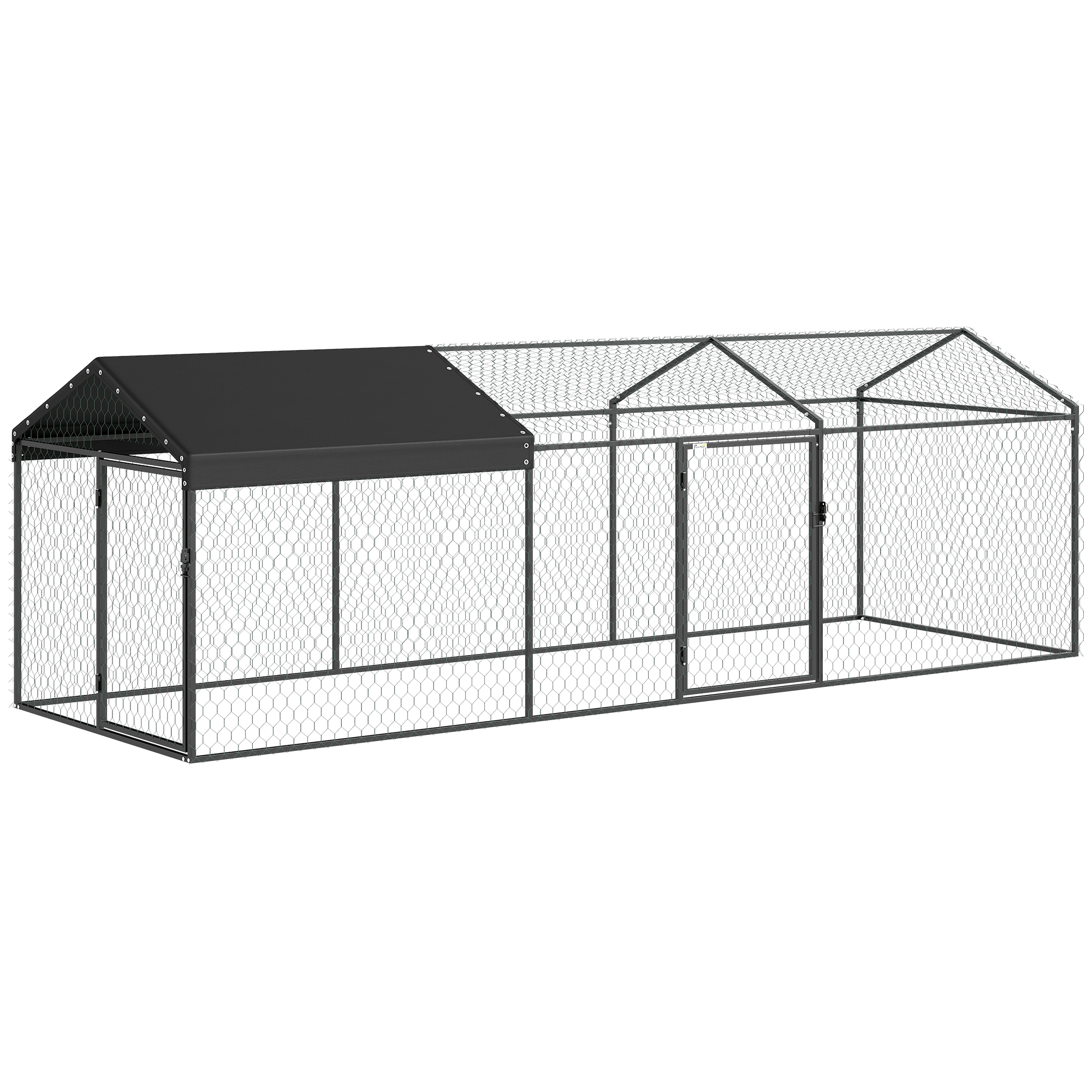 PawHut Gallinero para Exterior Negro