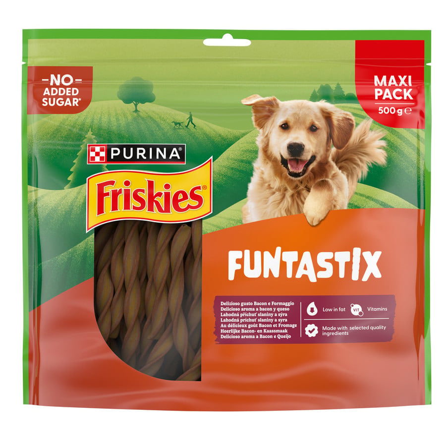 500 g Friskies Funtastix Barritas de Queso y Bacon para perros