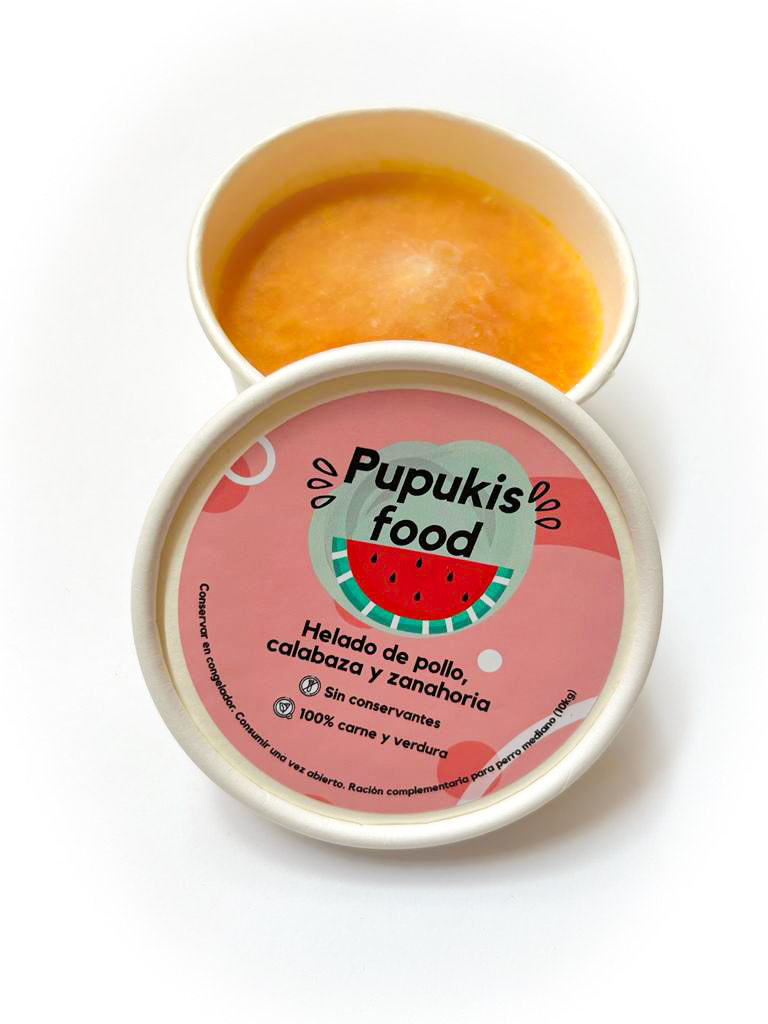 Helado de Pollo con Calabaza y Zanahoria – 100% natural