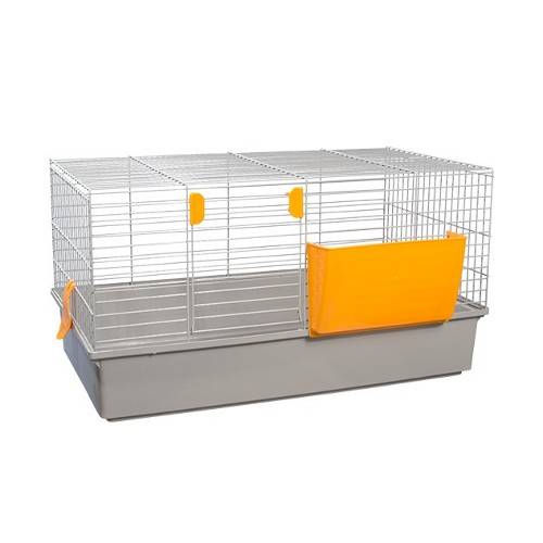 Jaula para conejos y cobayas con porta-alfalfa