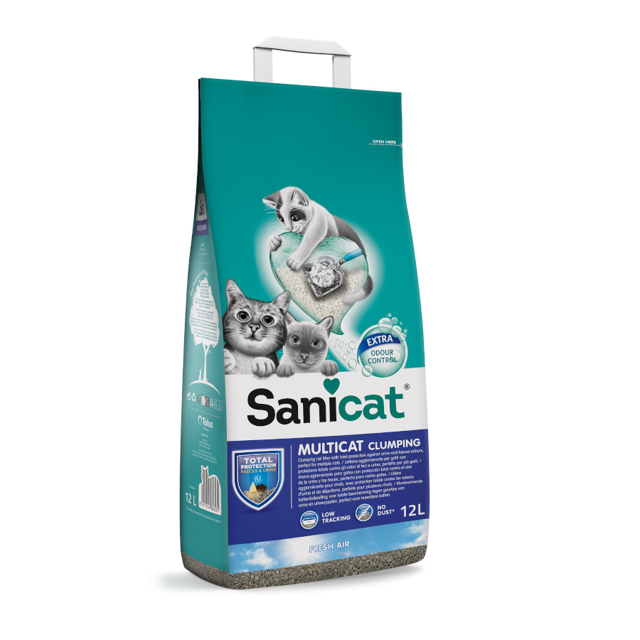 12 L Sanicat Multicat Cumpling Aire Fresco Arena para gatos