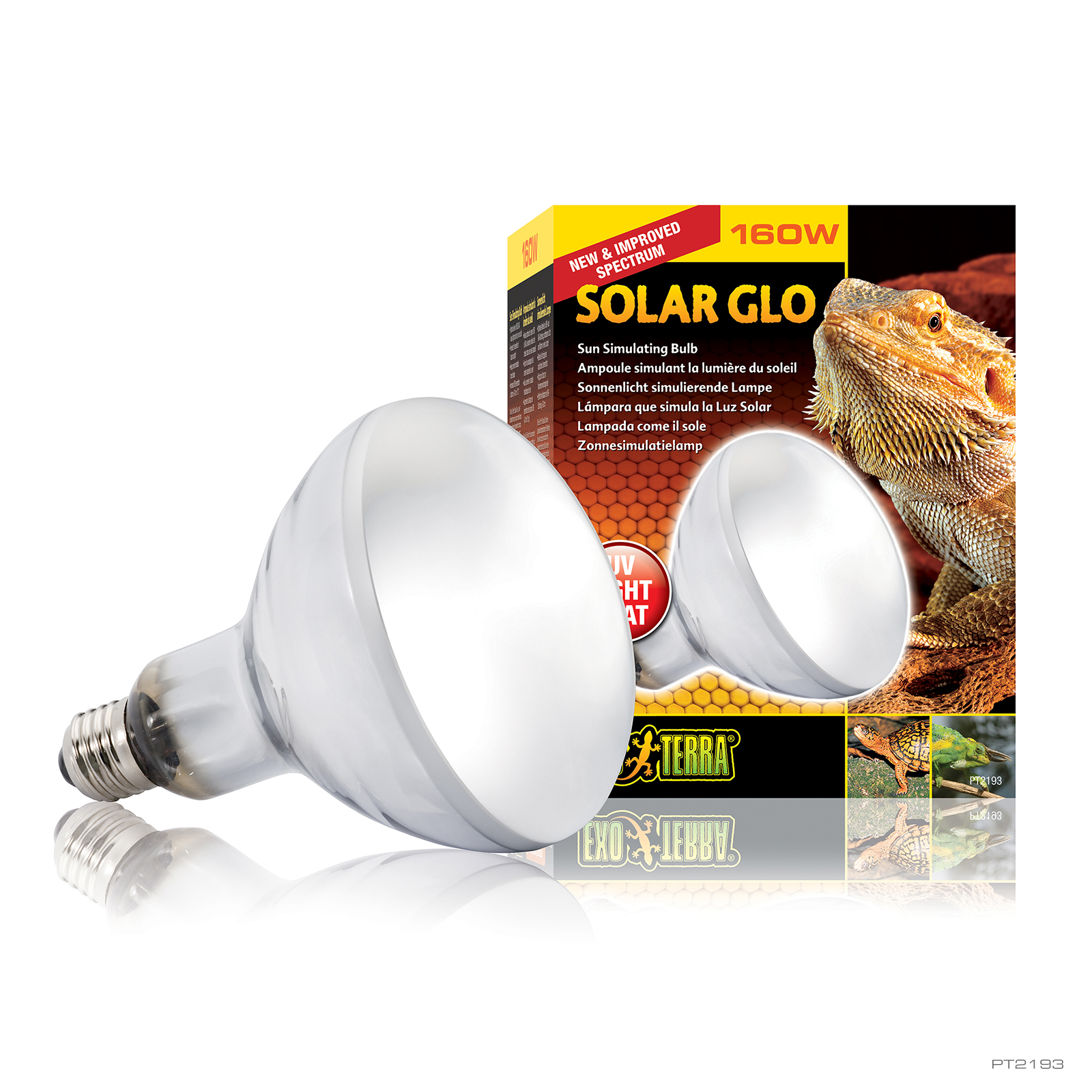 Bombilla para reptiles Solar Glo vapor de mercurio Exo Terra, 160W