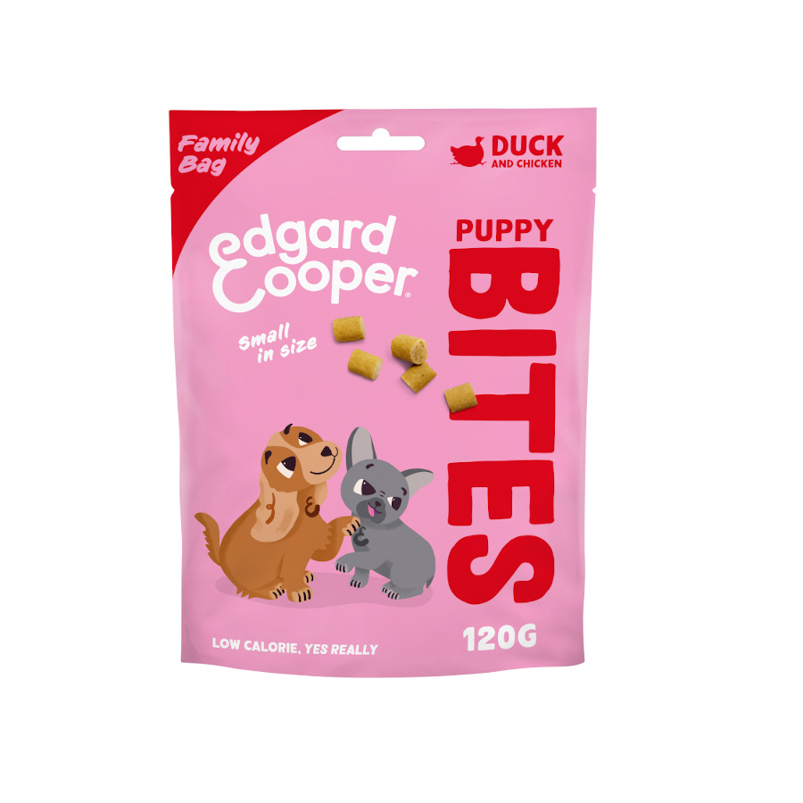 2 bolsitas x 120 g Edgard & Cooper Bocaditos Mini de Pato y Pollo para cachorros ¡Pack ahorro!