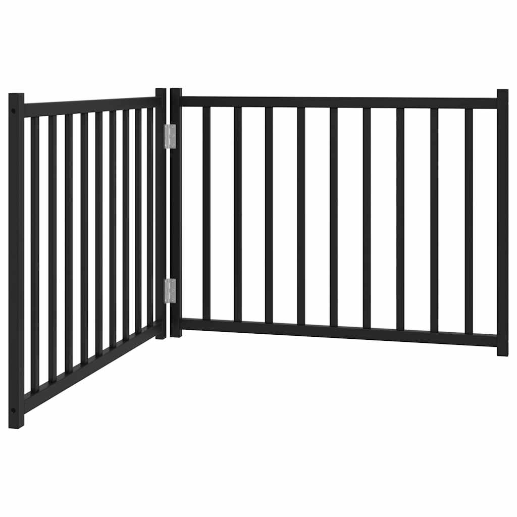 vidaXL Puerta para Perros Plegable Paneles Puerta Mascotas Madera de Álamo