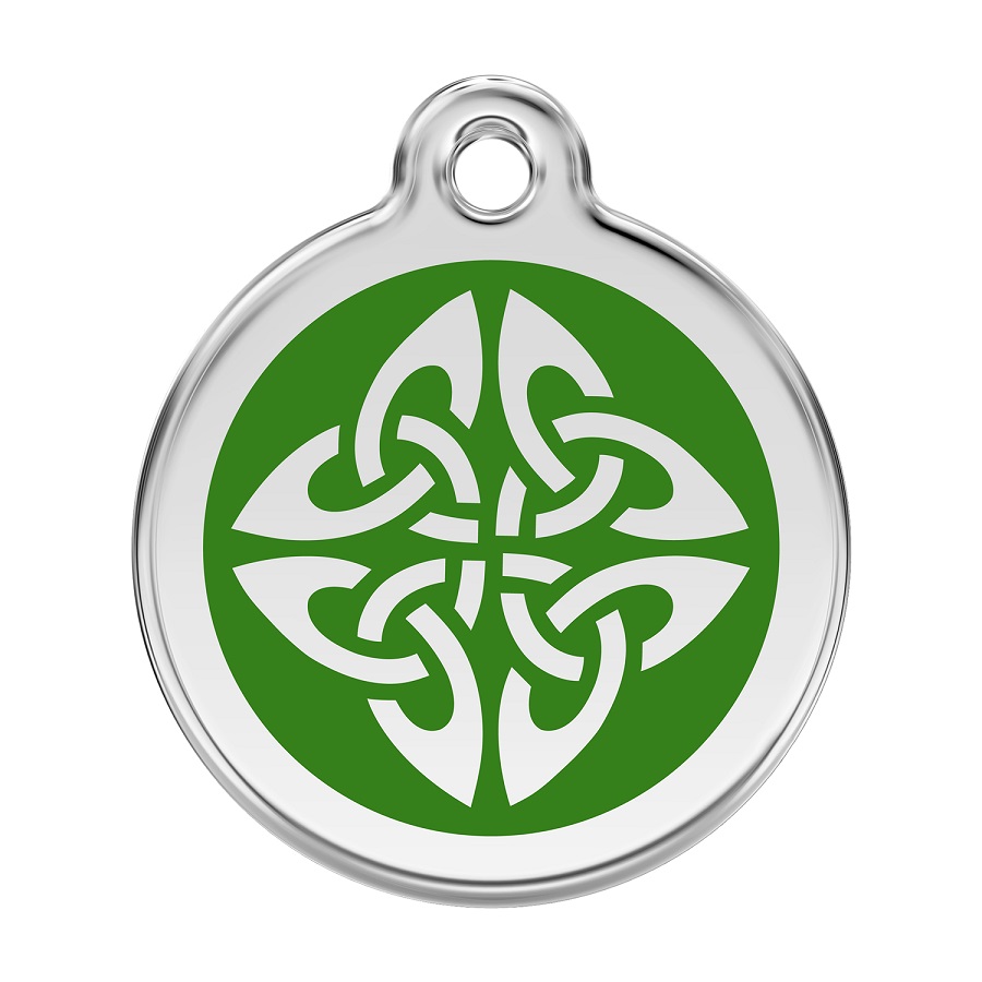Placa identificativa Acero Inoxidable Esmalte Flechas Tribales Verde para perros