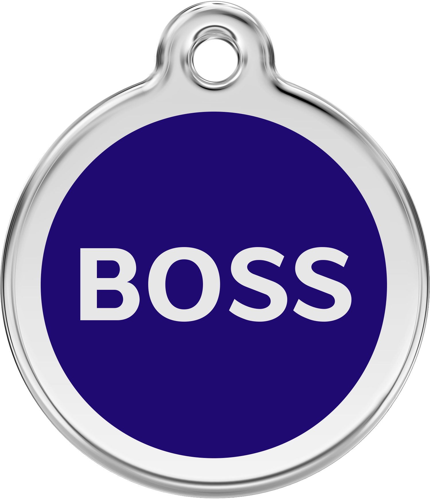 Placa identificativa Acero Inoxidable Boss Azul para perros