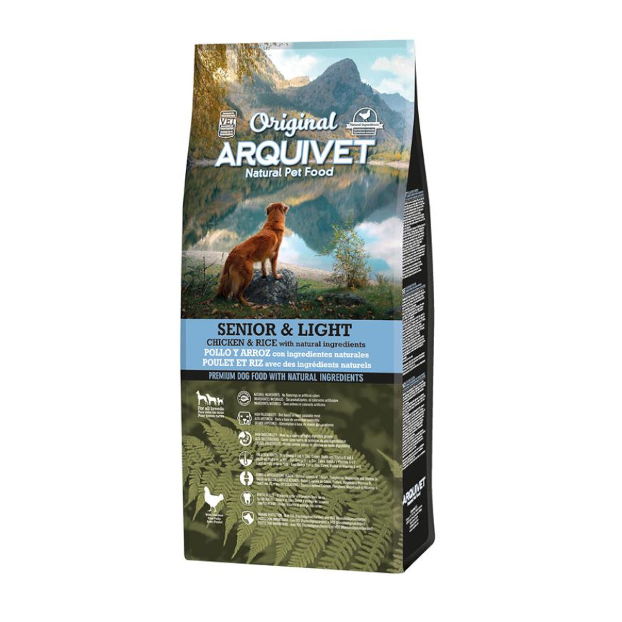 12 kg Arquivet Senior Original Light Pollo y Arroz pienso para perros