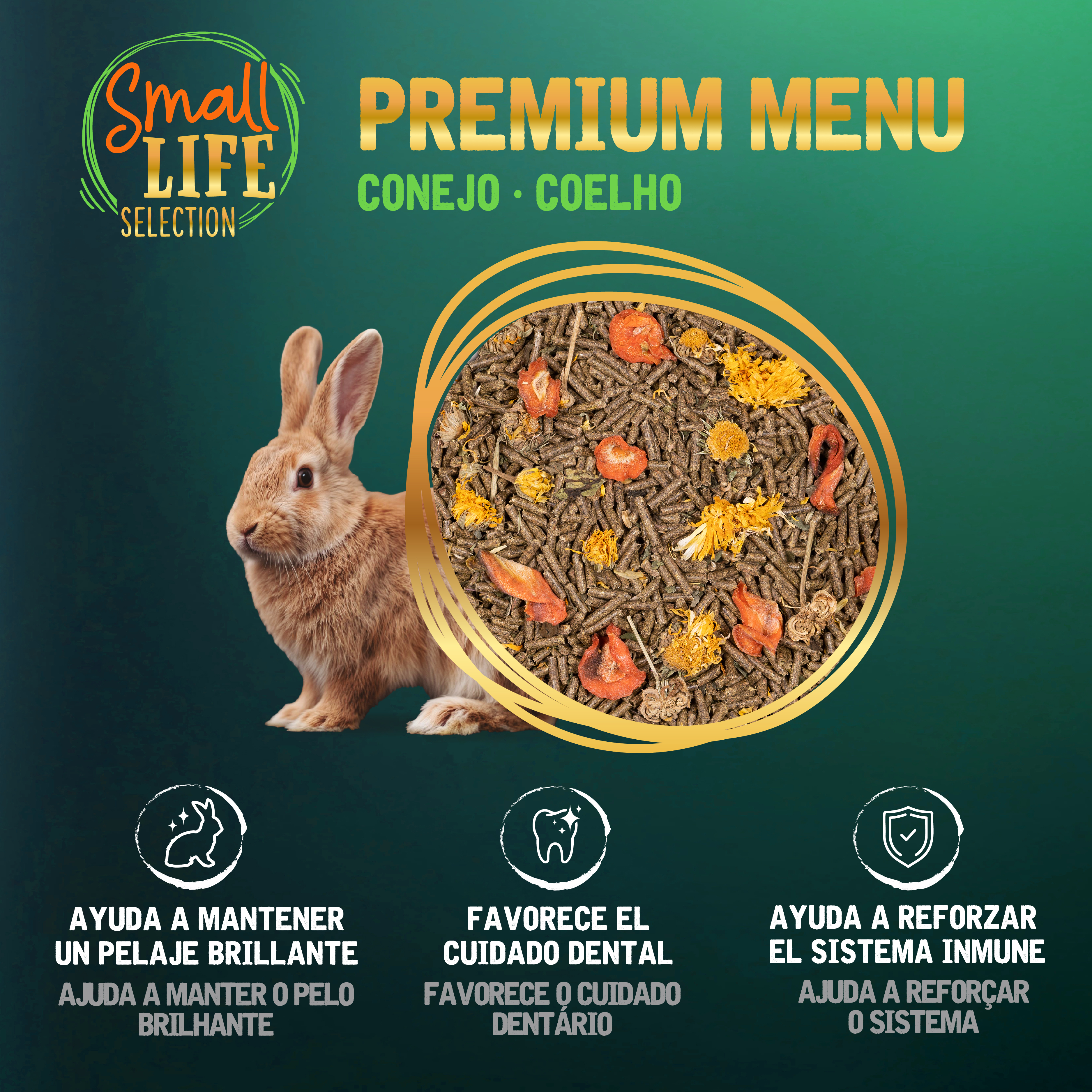 Small Life Premium Menú Pienso para conejos adultos