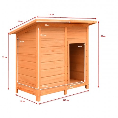 Vidaxl Caseta de madera para perros