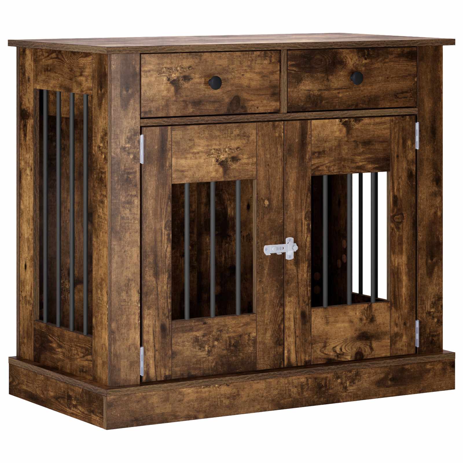 vidaXL Mueble para jaula de perro con cerradura Madera de ingeniería