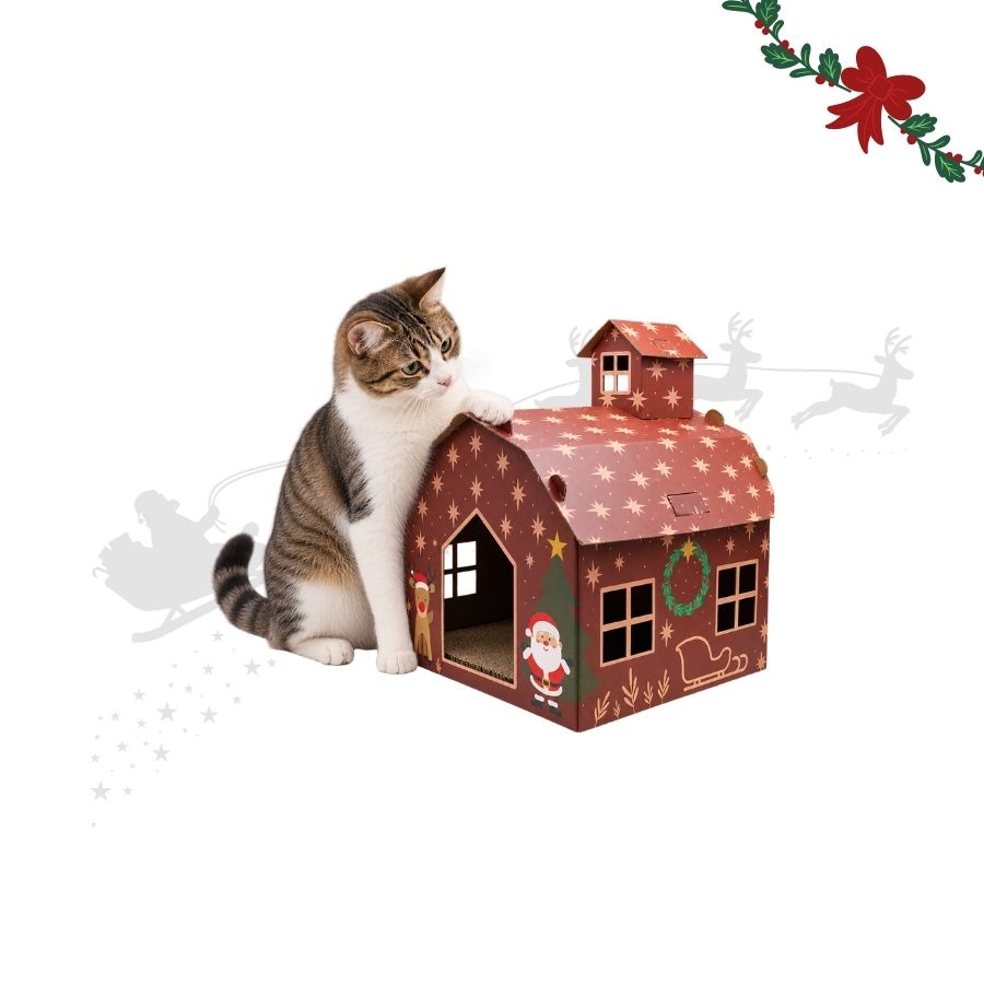 Wonder Christmas Casa Rascador Jengibre para gatos