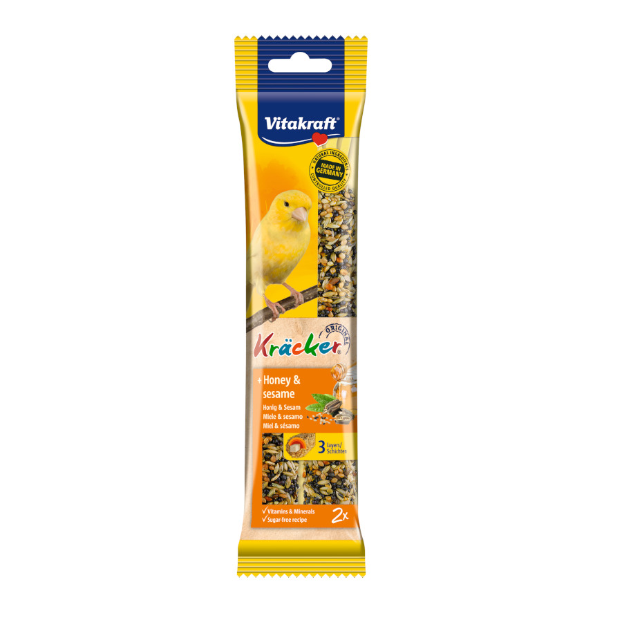 0.06 KG Vitakraft Kräcker Miel y Sésamo Barritas para canarios