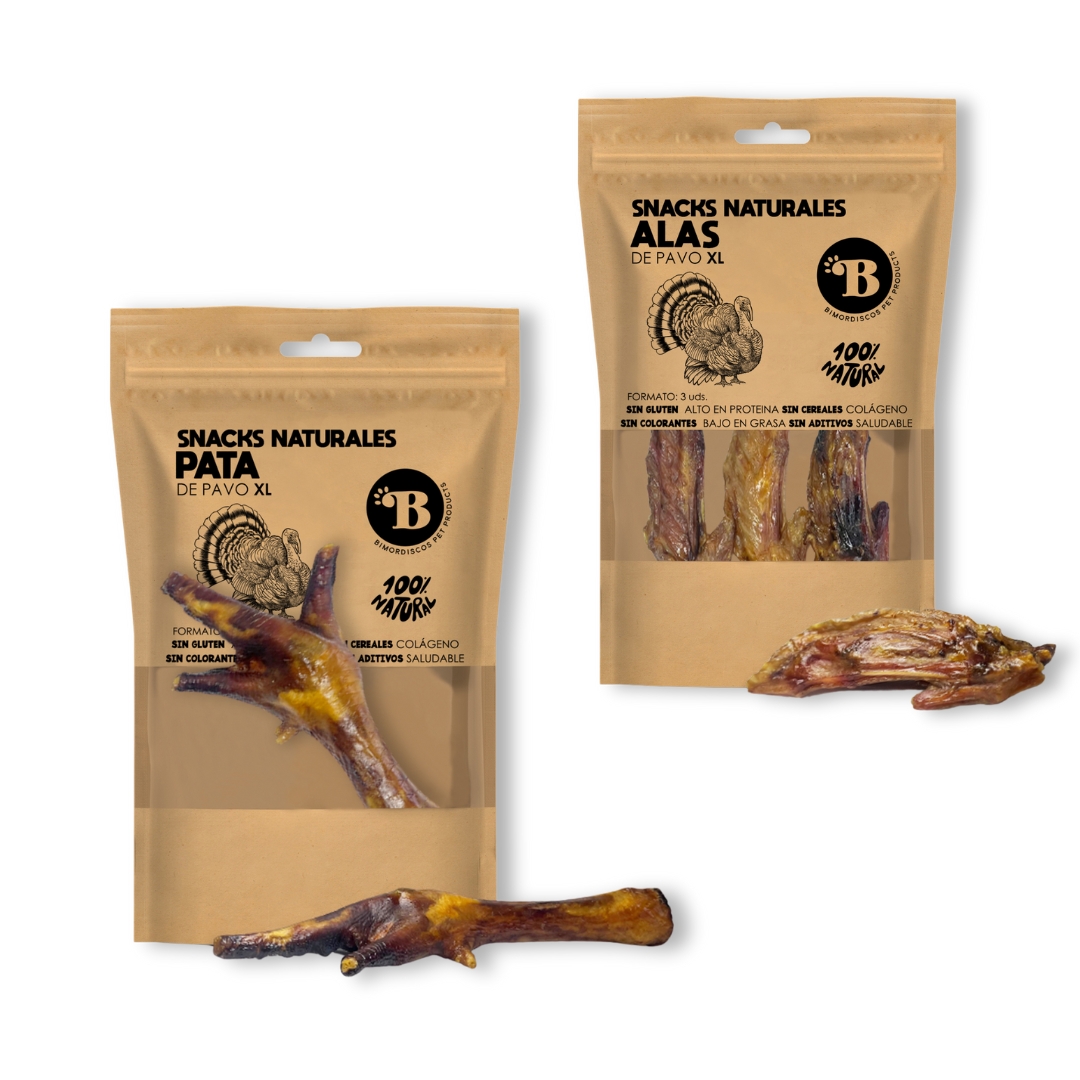 BIMORDISCOS PACK Snacks Naturales de Pavo para Perros
