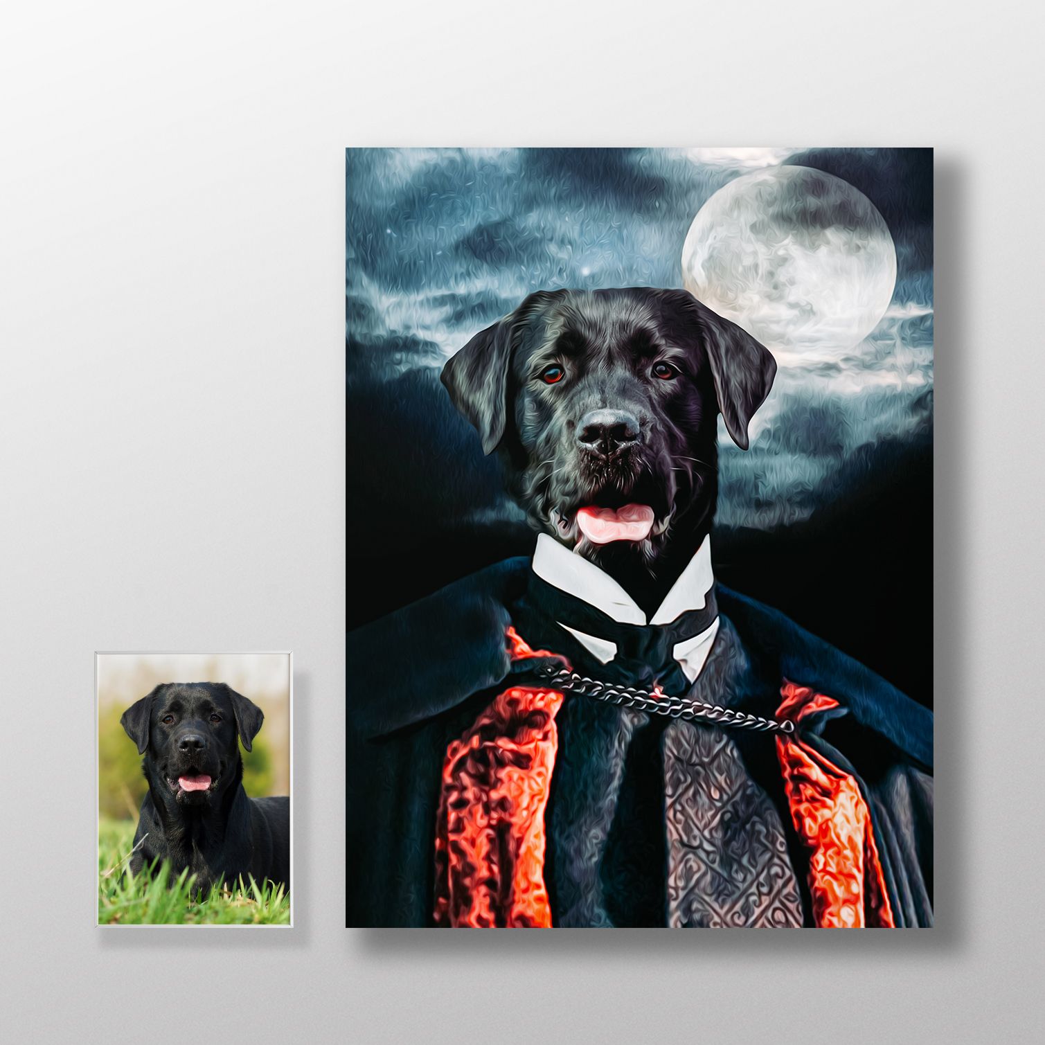 Pet Story Retrato Personalizado de Mascota Póster Dracula