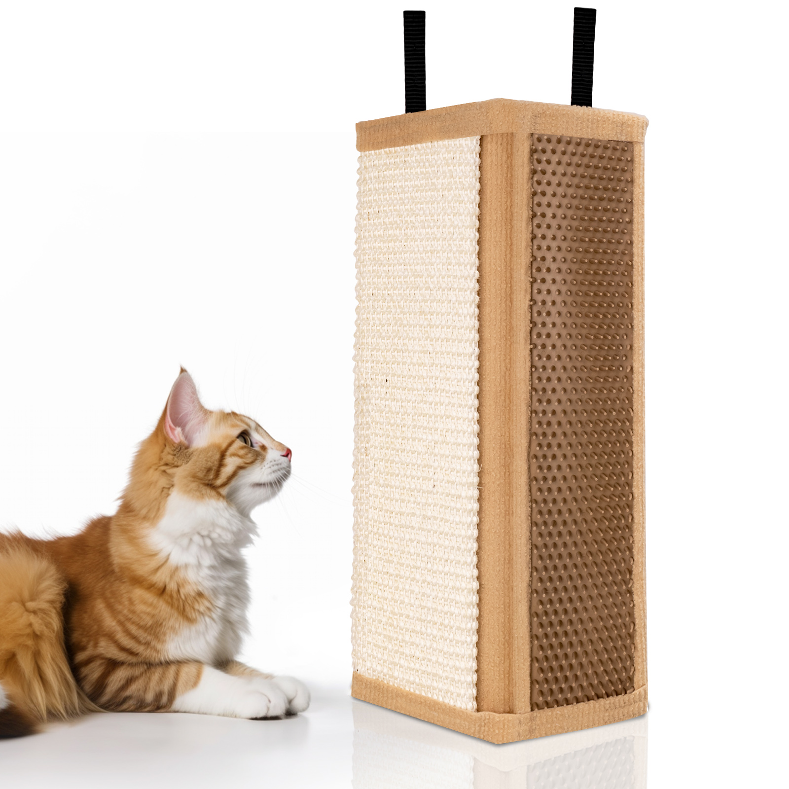 Nobleza – Rascador de Gatos para Esquina de Pared, Afilador de Garras de Sisal, Cepillo de Esquina Masaje Para Gatos, Grooming Pelo de Gato, 41* 23cm