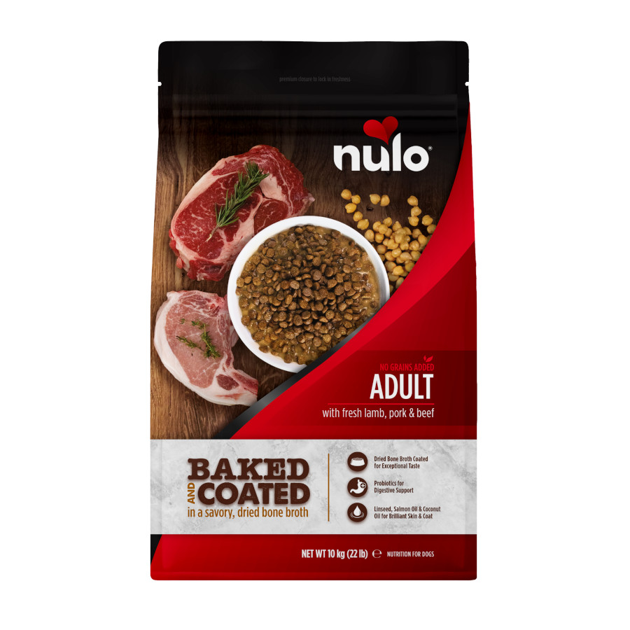 10 kg Nulo Baked Coated Cordero con Cerdo y Ternera Pienso para perros