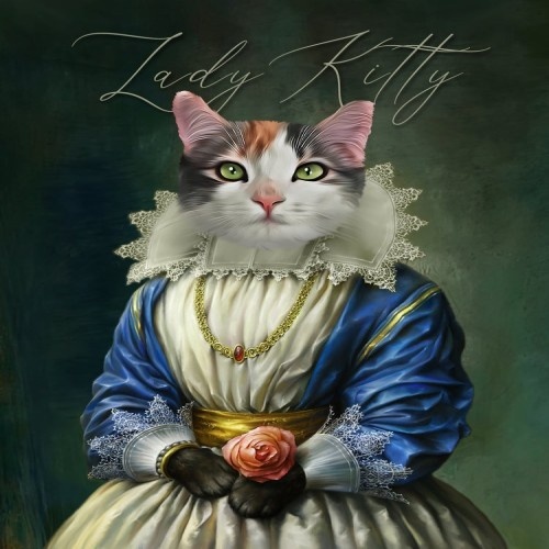 Mascochula artística lady retrato realista personalizada en lámina con tu mascota