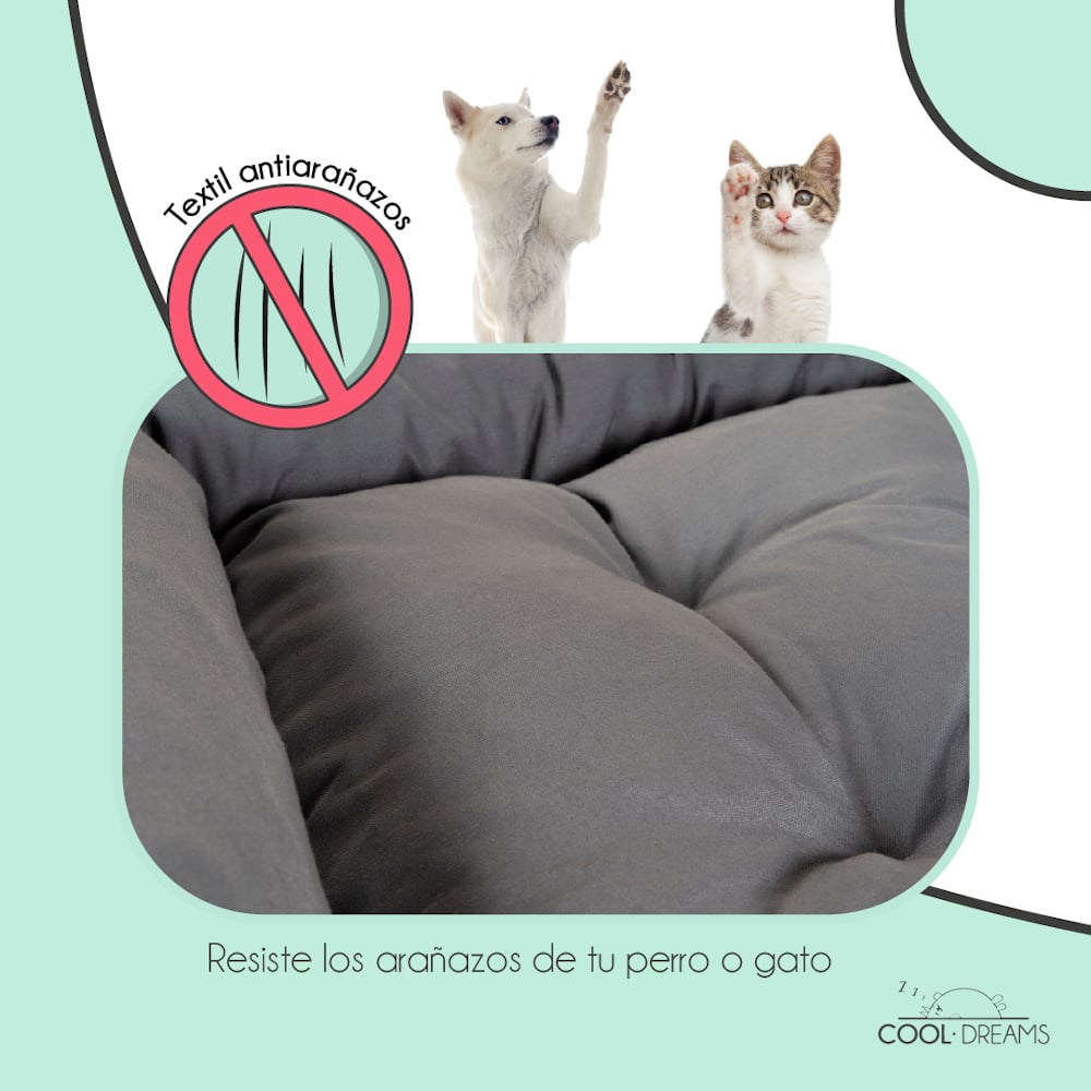 Cama elevada de madera con escalera para mascota Faunatic con