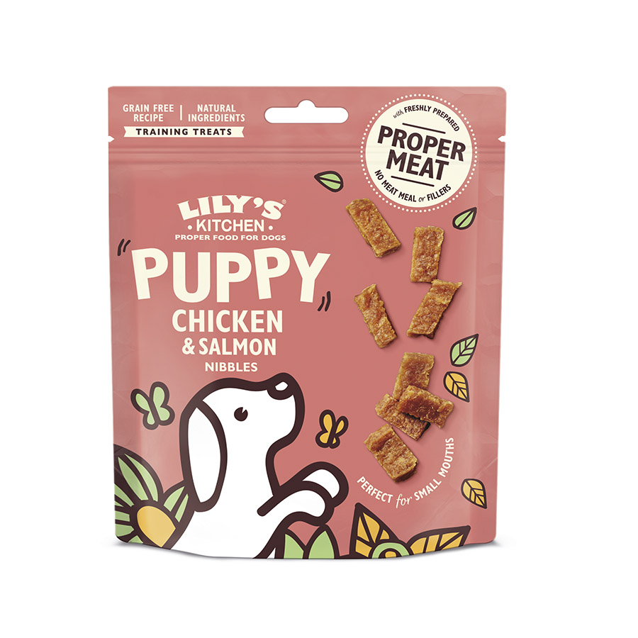 4 bolsitas x 70 g Lily’s Kitchen Bocaditos Puppy Pollo y Salmón para perros ¡Pack ahorro!