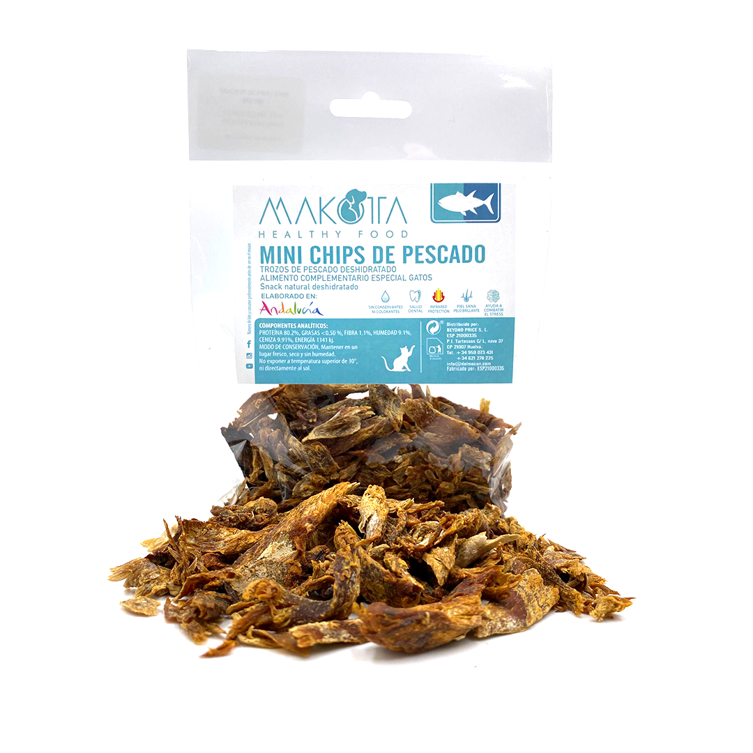 Mini chips de pescado deshidratado – Pack de 3 bolsas